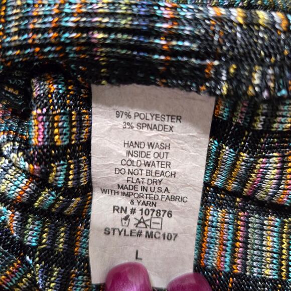 Comfy U.S.A. Women's Multicolor Long Pullover Round Neck Long Sleeve Size L - Picture 9 of 9